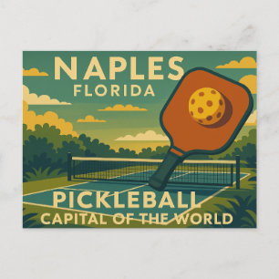 Pickleball Naples Florida Feiertagspostkarte