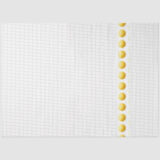 PICKLEBALL Netzsportteam Gelbe Bälle Spaß Seidenpapier (Vorderseite)