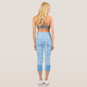 Pickleball Niedlich drucken Winterschneeflocke Eig Capri Leggings (Rückseite)