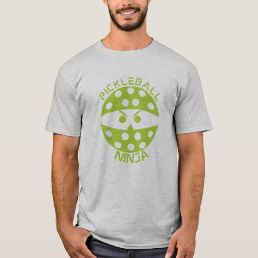 Pickleball Ninja green T-Shirt (Vorderseite)