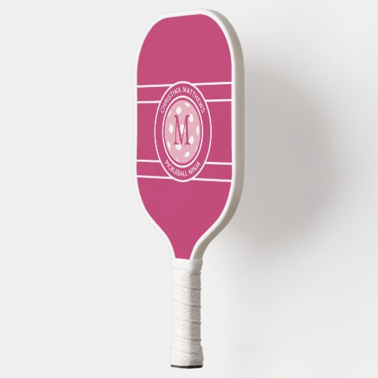 Pickleball Ninja Individuelle Name Initial Girly P Pickleball Schläger (Links)