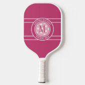 Pickleball Ninja Individuelle Name Initial Girly P Schläger (Rückseite)