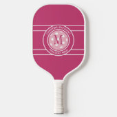 Pickleball Ninja Individuelle Name Initial Girly P Schläger (Vorderseite)