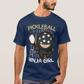 Pickleball-Ninja-Mädchen lustiges Pickleball-Sport T-Shirt
