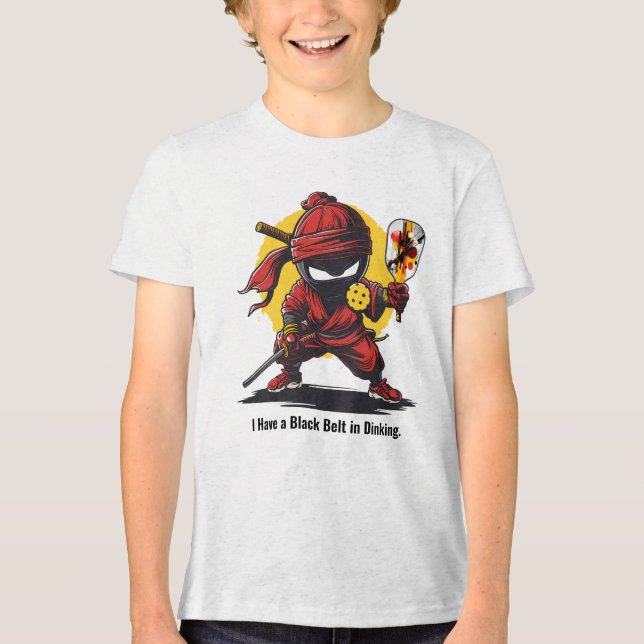 Pickleball-Ninja-Meister Tri-Blend Shirt (Vorderseite)