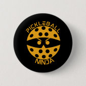 Pickleball ninja - orange button (Vorderseite)