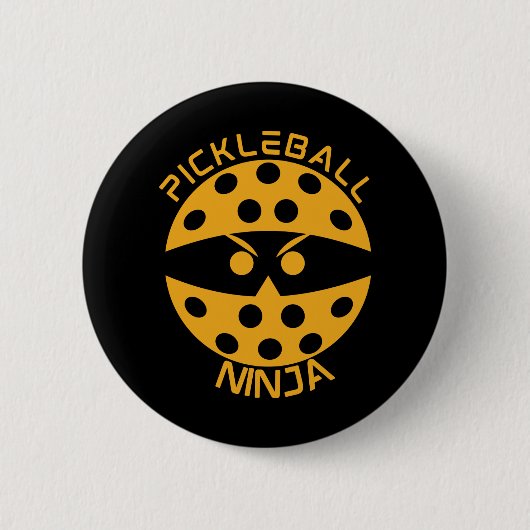 Pickleball ninja - orange button (Vorderseite)