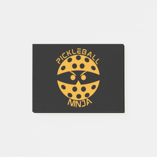 Pickleball ninja - orange post-it klebezettel (Vorderseite)