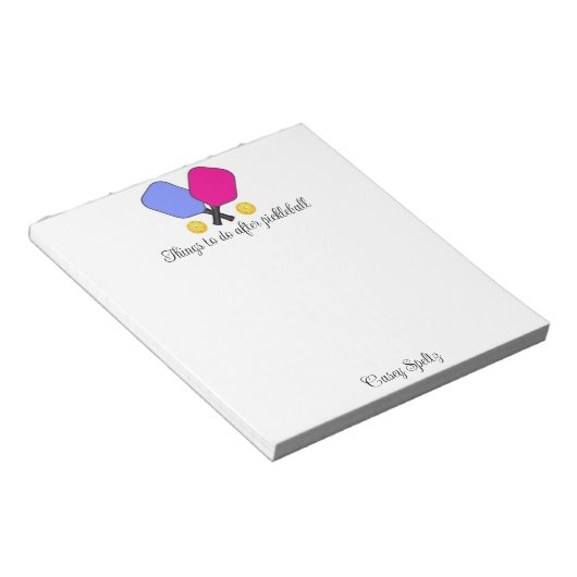 Pickleball Notepad Notizblock (angewinkelt)