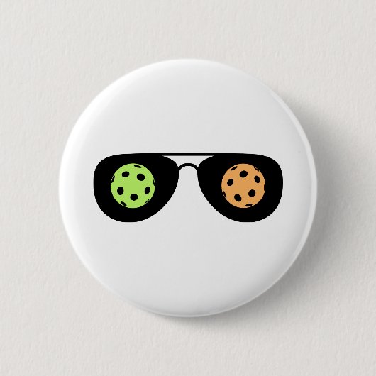 Pickleball on My Mind (Sonnenbrille + Bälle) Button (Vorderseite)