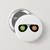 Pickleball on My Mind (Sonnenbrille + Bälle) Button (Vorne & Hinten)