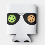 Pickleball on My Mind (Sonnenbrille + Bälle) Dosenkühler (Rückseite)