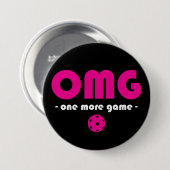 Pickleball One More Game Black / Pink Button (Vorne & Hinten)