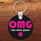 Pickleball One More Game Black / Pink Schlüsselanhänger (Vorderseite)