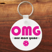 Pickleball One More Game white / pink Schlüsselanhänger (Vorderseite)