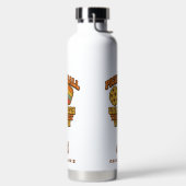 Pickleball Orange fun Zitat Retro-Monogramm Trinkflasche (links)