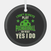 Pickleball Ornament Aus Glas (Vorderseite)