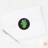 Pickleball packen Sie Ihr Paddel Runder Aufkleber (Umschlag)