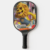 Pickleball-Paddel des echten Leon Marx, auf seinem Pickleball Schläger (Rückseite)