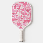 Pickleball-Paddel mit rosa Herzen Muster Pickleball Schläger (Rückseite)