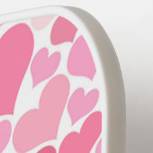 Pickleball-Paddel mit rosa Herzen Muster Pickleball Schläger (Linke Seite)