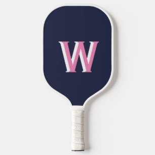 Pickleball-Paddel mit rosa Monogramm Pickleball Schläger