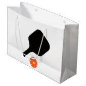 Pickleball-Paddel und orangefarbenes Pickleball Große Geschenktüte (Vorderseite Schrägansicht)