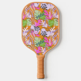 Pickleball Paddle: Abstrakte Blätter (orange/gelb) Schläger