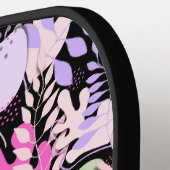 Pickleball Paddle: Abstrakte Blätter (schwarz/grün Schläger (Linke Seite)