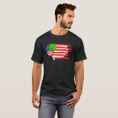 Pickleball Paddle American Flag T-Shirt (Vorne ganz)