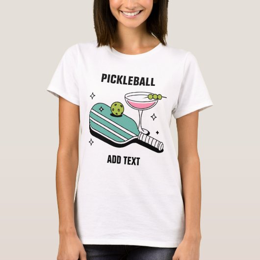 Pickleball Paddle and Cocktail T-Shirt (Vorderseite)