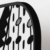 Pickleball Paddle Art Schwarz-weiß Doodle (Linke Seite)