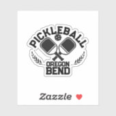Pickleball Paddle & Ball Bend Oregon USA Aufkleber (Blatt)