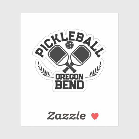 Pickleball Paddle & Ball Bend Oregon USA Aufkleber (Blatt)