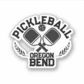 Pickleball Paddle & Ball Bend Oregon USA Aufkleber (Vorderseite)
