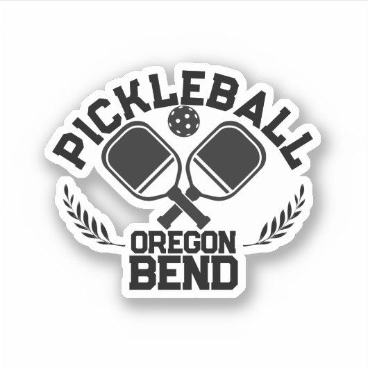 Pickleball Paddle & Ball Bend Oregon USA Aufkleber (Vorderseite)