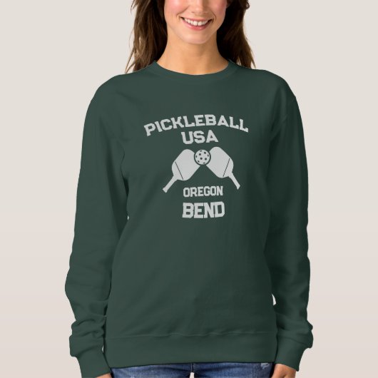 Pickleball Paddle & Ball Bend Oregon USA Custom Sweatshirt (Vorderseite)