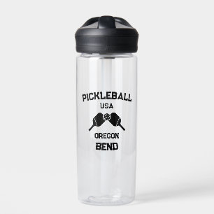 Pickleball Paddle & Ball Bend Oregon USA Custom Trinkflasche