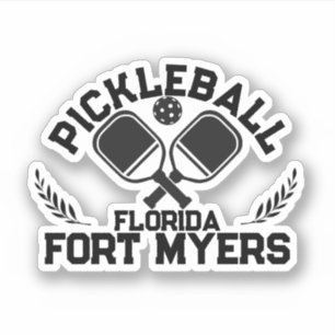 Pickleball Paddle Ball Fort Myers Florida Custom Aufkleber