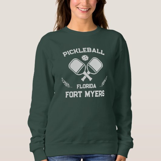 Pickleball Paddle Ball Fort Myers Florida Custom Sweatshirt (Vorderseite)