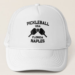 Pickleball Paddle Ball Neapel Florida USA Custom Truckerkappe