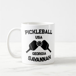 Pickleball Paddle & Ball Savannah Georgia Custom Kaffeetasse