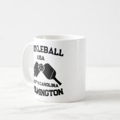 Pickleball Paddle & Ball Wilmington NC USA Custom Kaffeetasse (Vorderseite Links)
