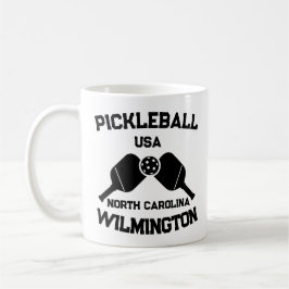 Pickleball Paddle & Ball Wilmington NC USA Custom Kaffeetasse