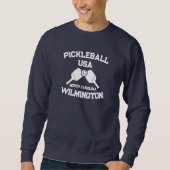 Pickleball Paddle Ball Wilmington NC USA Custom Sweatshirt (Vorderseite)
