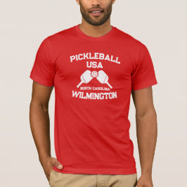 Pickleball Paddle Ball Wilmington NC USA Custom T-Shirt