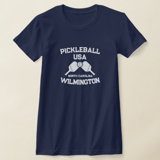 Pickleball Paddle Ball Wilmington NC USA Custom T-Shirt (Ablage )