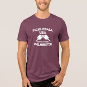 Pickleball Paddle Ball Wilmington NC USA Custom Tri-Blend Shirt (Vorderseite)