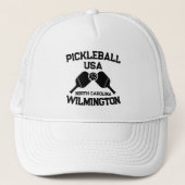 Pickleball Paddle Ball Wilmington NC USA Custom Truckerkappe (Vorderseite)