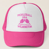 Pickleball Paddle Ball Wilmington NC USA Custom Truckerkappe (Vorderseite)